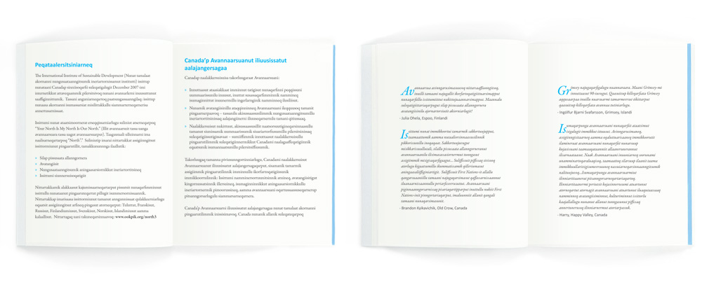 Canada:  book graphics page spread