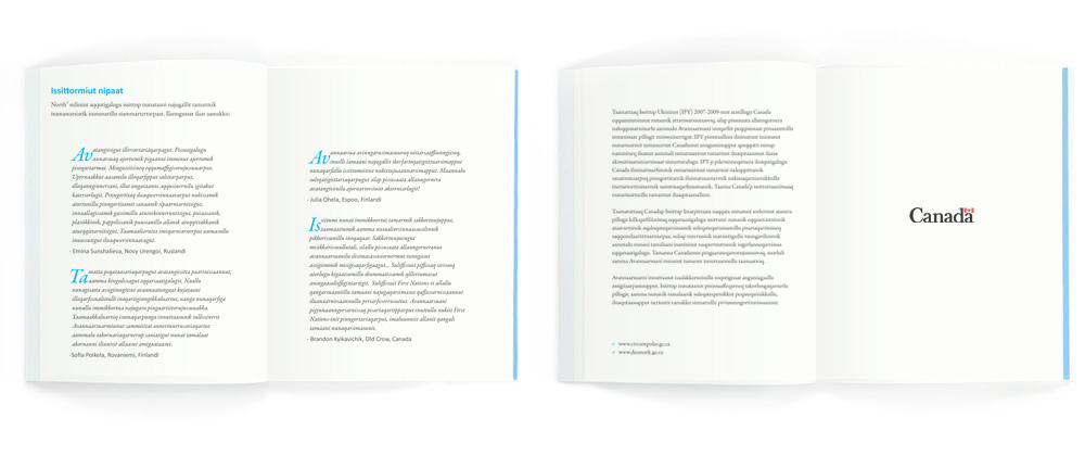 Canada:  book graphics page spread