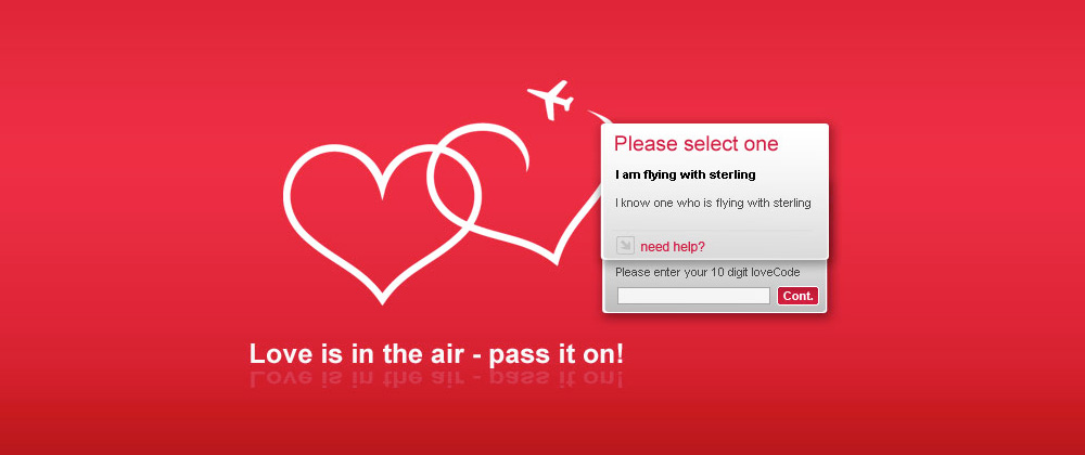 Sterling Airlines:  website entry