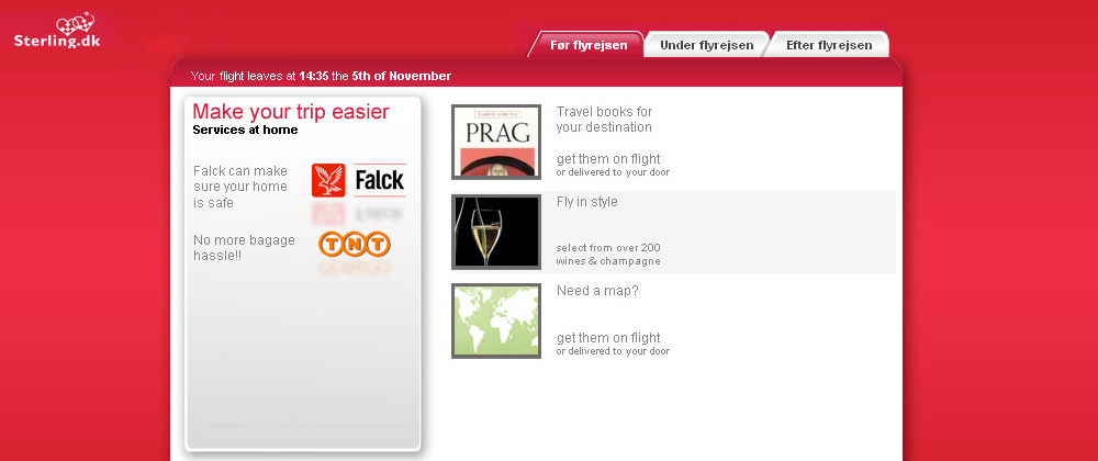 Sterling Airlines:  website before travelling