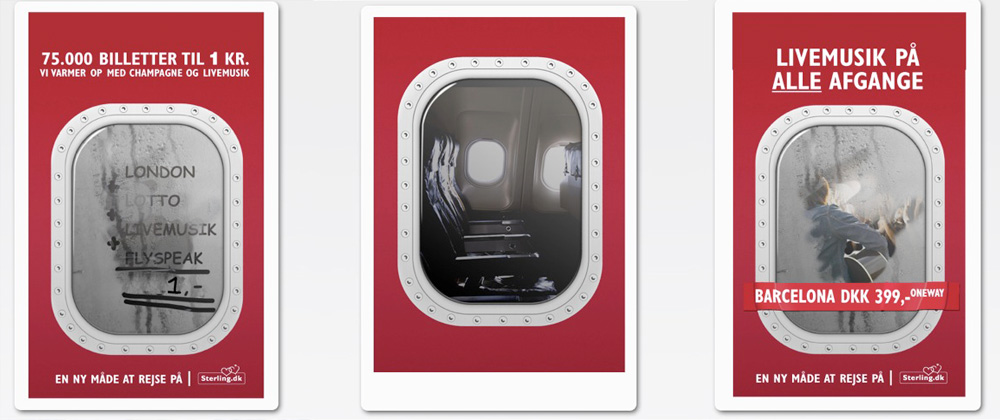 Sterling Airlines:  various posters