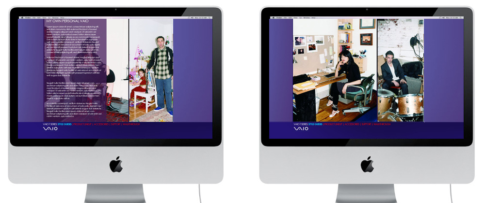 Sony Vaio:  website and the personal story